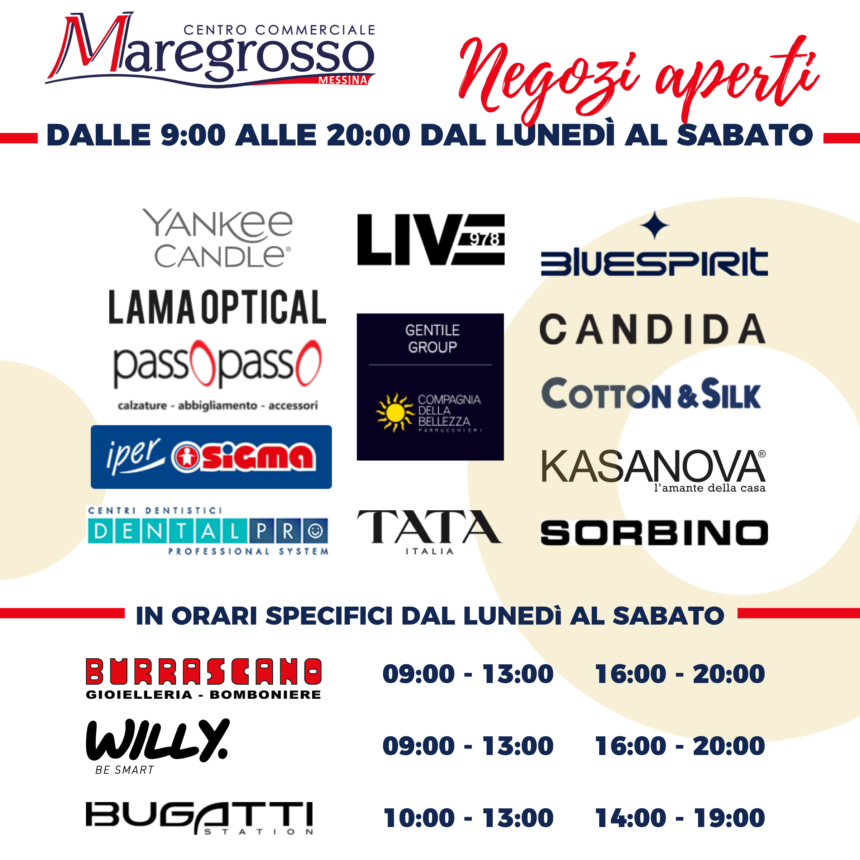 ORARI SPECIALI