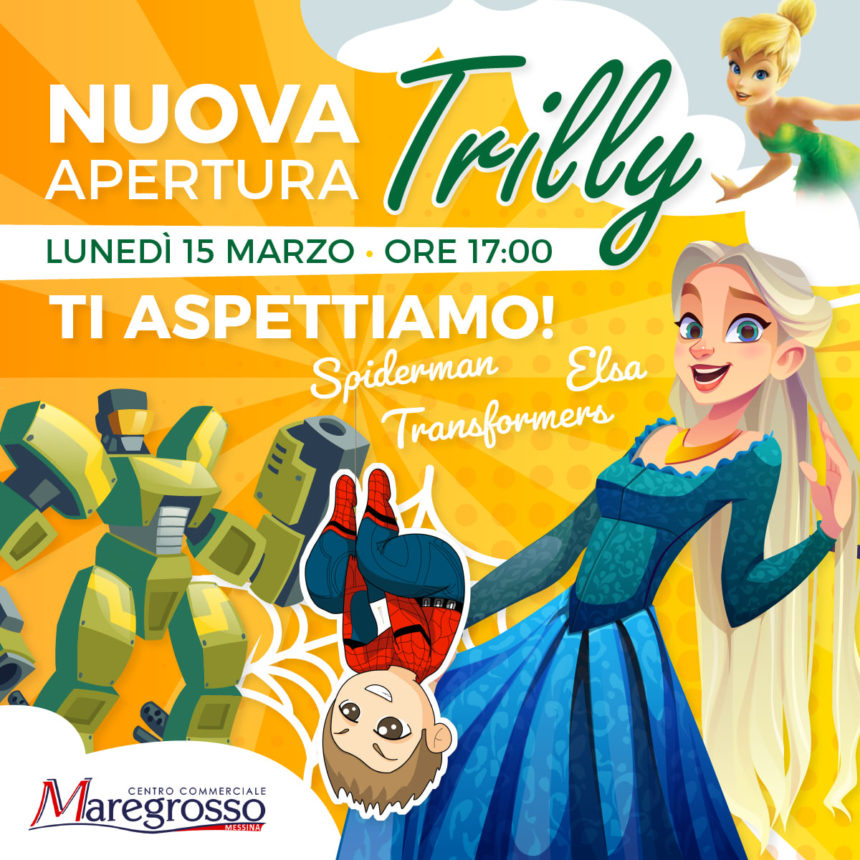 NUOVA APERTURA AL CENTRO COMMERCIALE MAREGROSSO: ARRIVA TRYLLI CARTOLERIA!