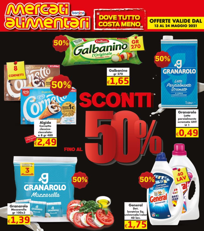 MERCATI ALIMENTARI: SCONTI FINo al 50%!