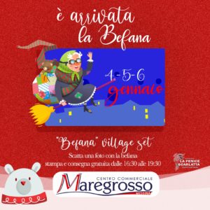 Sta arrivando la Befana al #CentroMaregrosso!